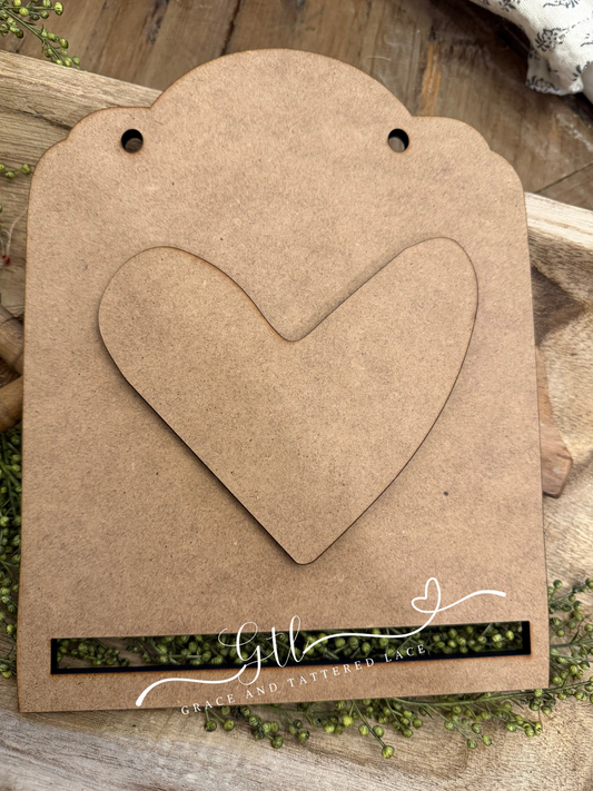 Vintage Farmhouse Heart Rag Flag DIY Kit #415