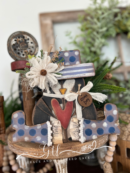 Rustic Wonky Penguin #375