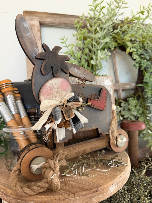 Wonky Donkey Pull Toy Cart Interchangeable #545