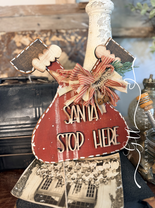 Stop Here Santa Gift Sack 683