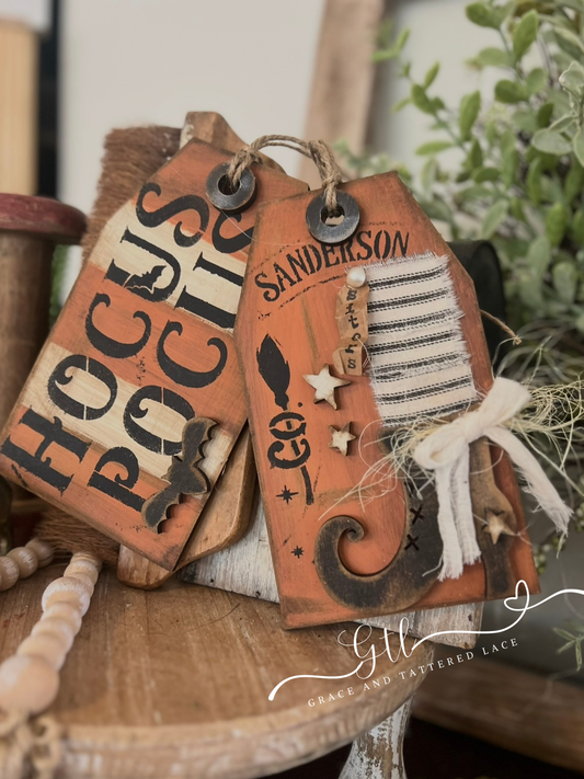 Witch Boot Tags #270 LARGE 6.1” x 10.5”