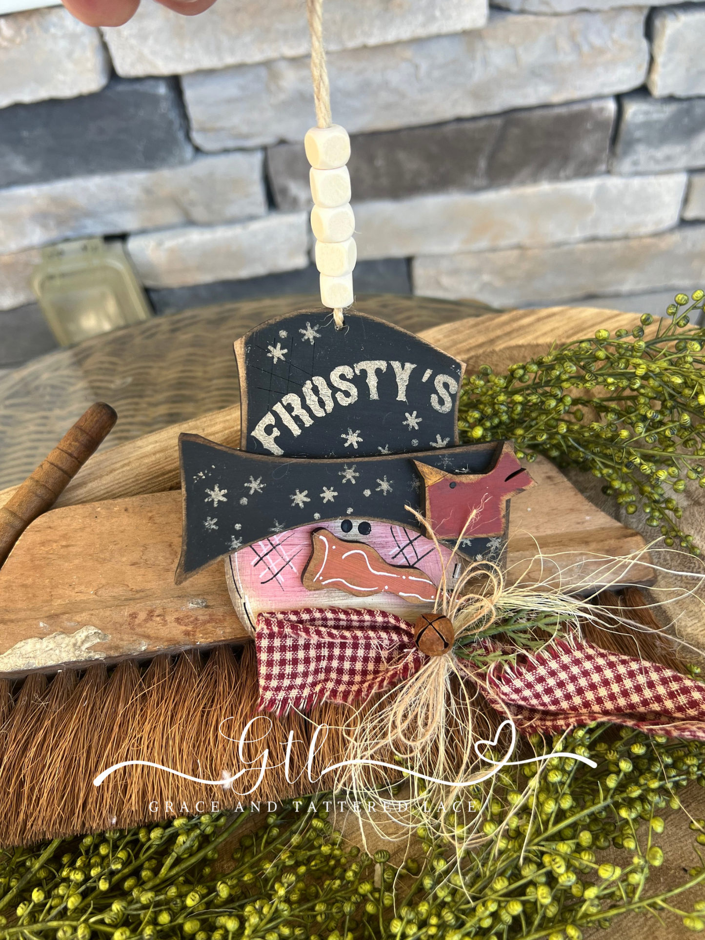 Wonky Snowman Ornament set (3 pieces ) #331