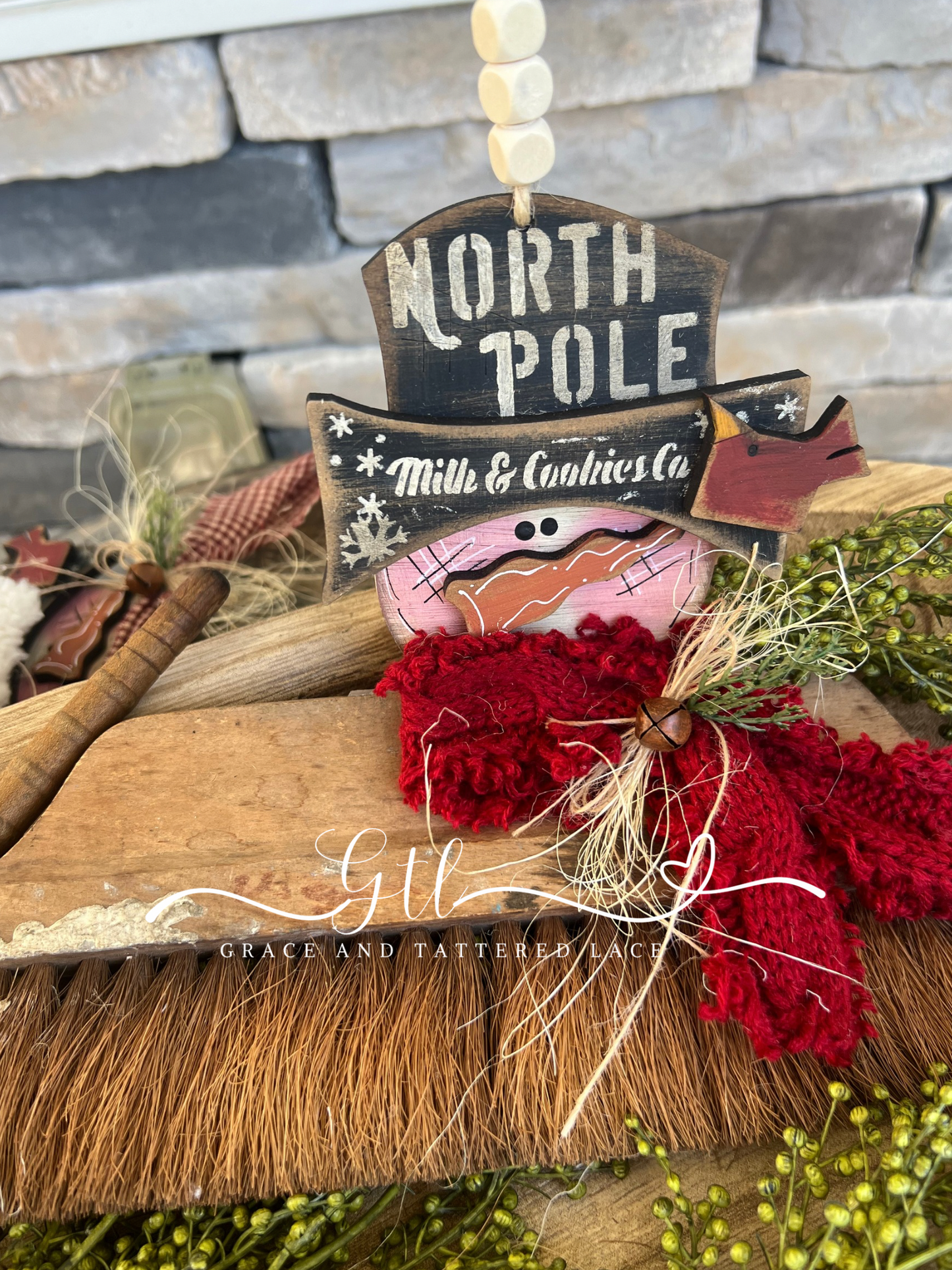 Wonky Snowman Ornament set (3 pieces ) #331