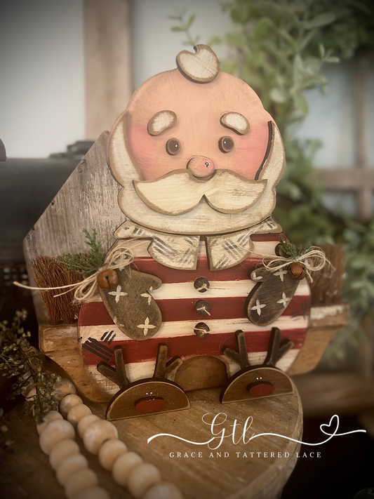 Santa with PJ’s and Slippers DIY Kit #297