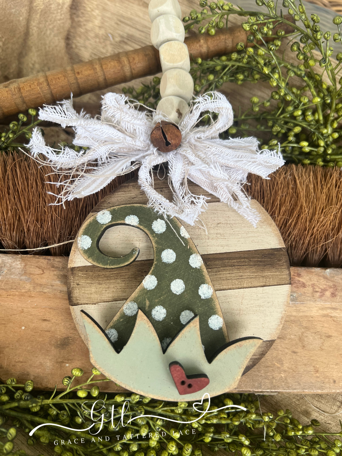 Rustic Elf Ornament Set (3 pc) #316
