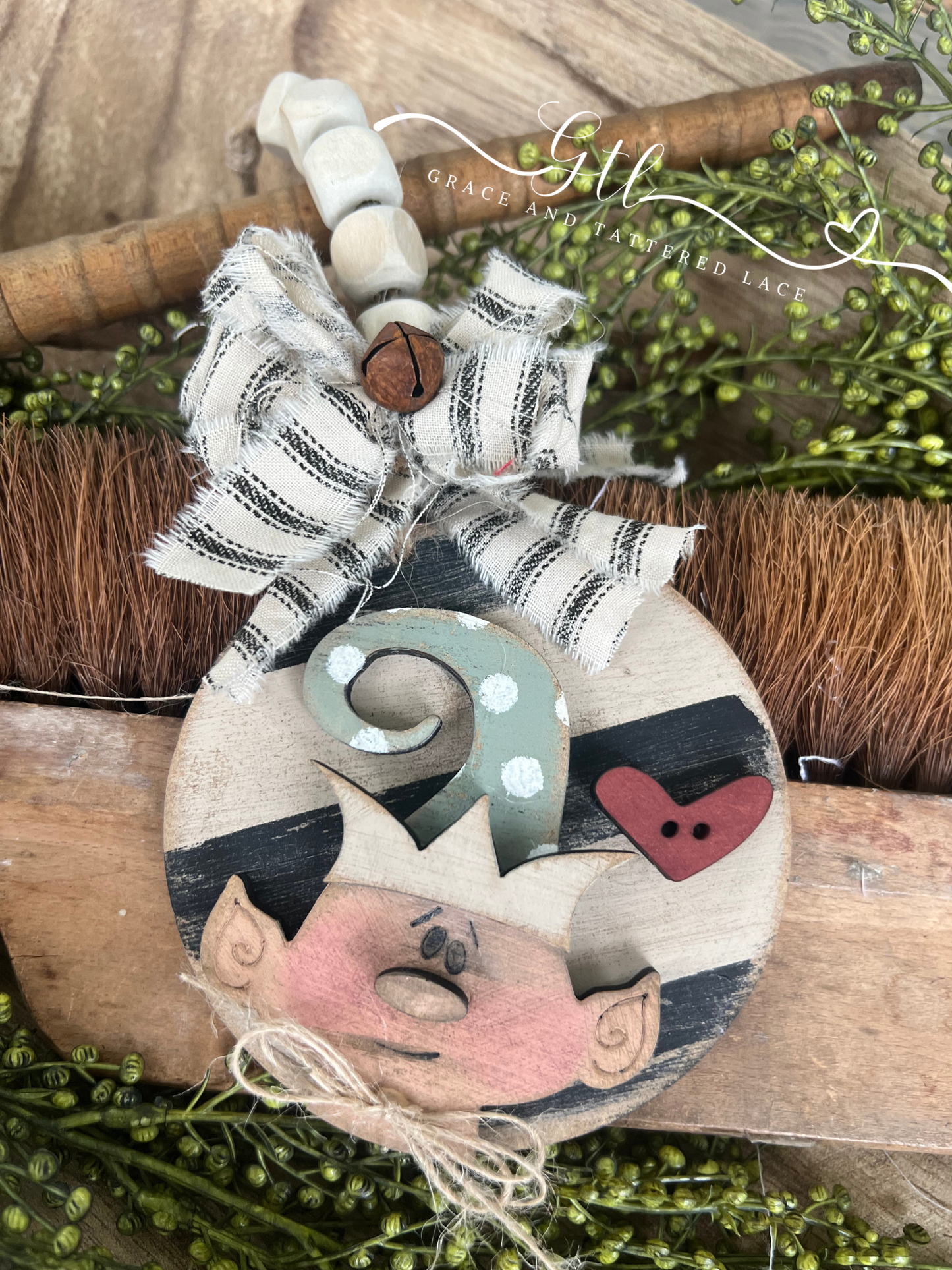 Rustic Elf Ornament Set (3 pc) #316