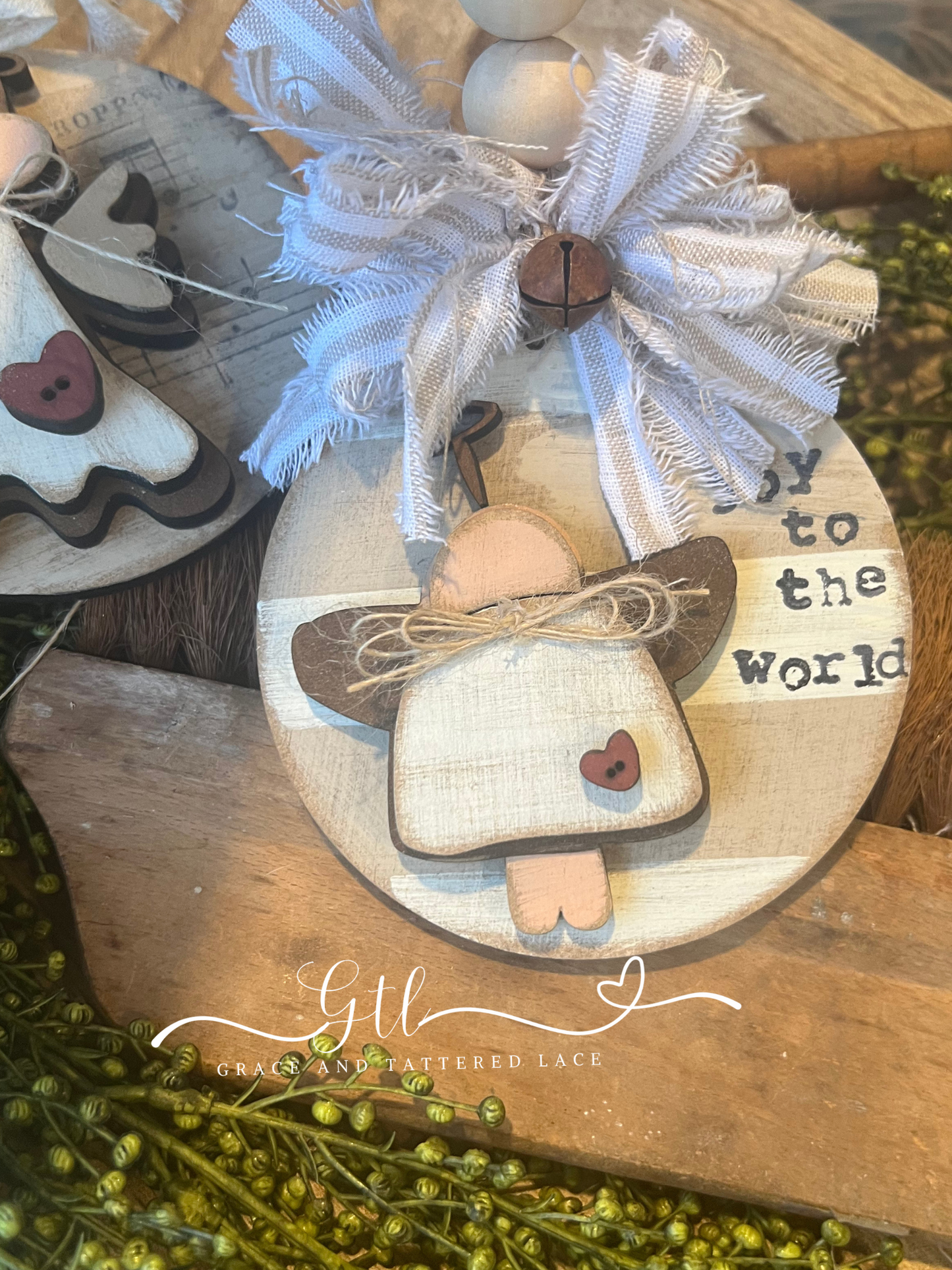 Rustic Angel Ornament Set (3 pc) #317