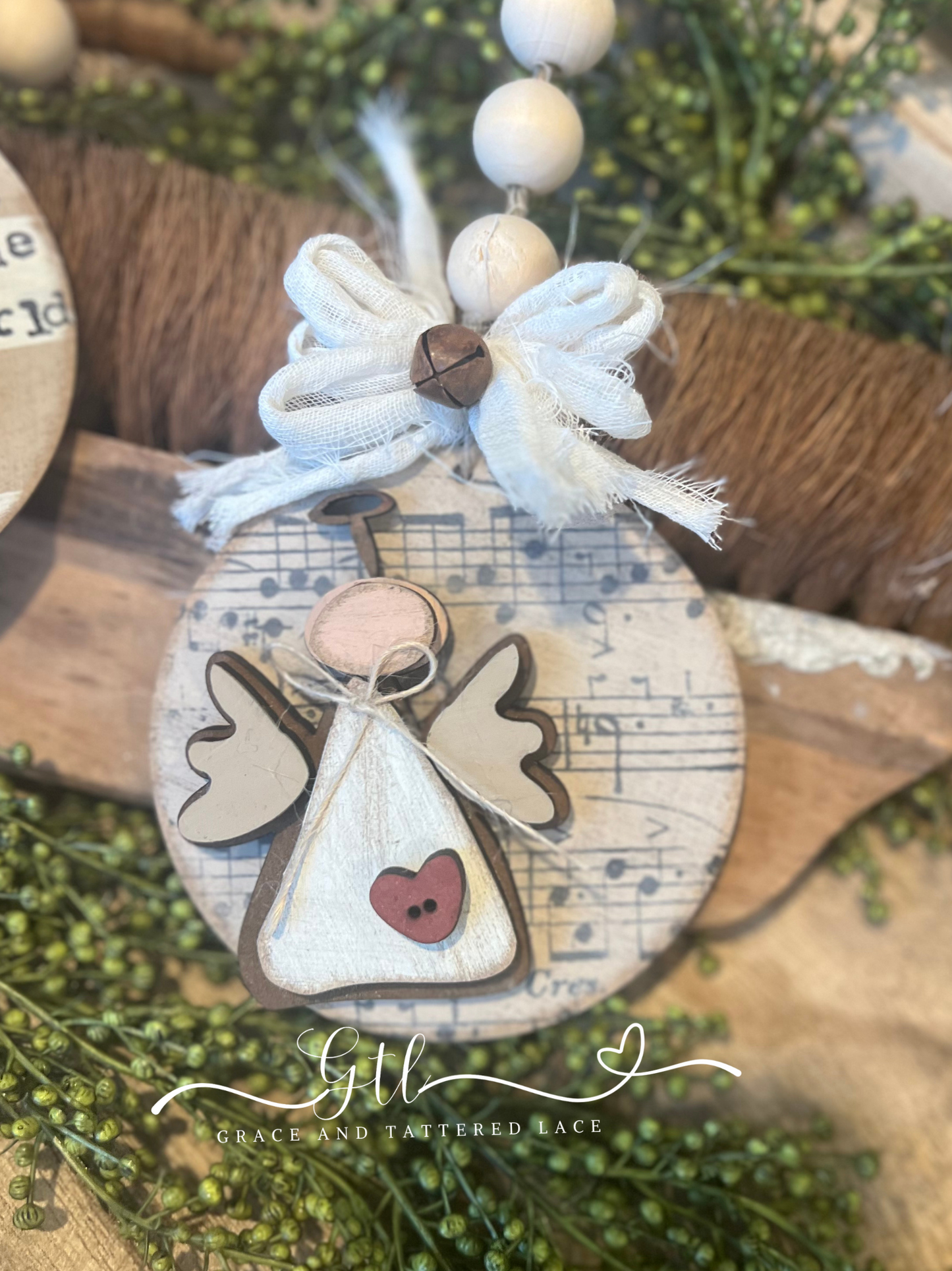 Rustic Angel Ornament Set (3 pc) #317