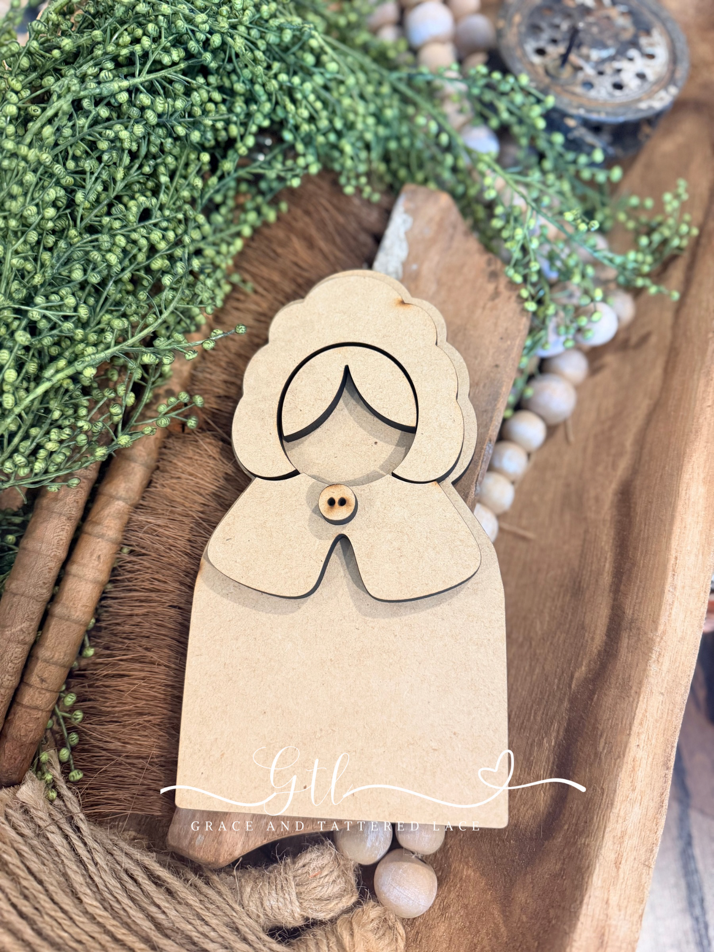 Wonky Whimsical Pilgrim Girl 712