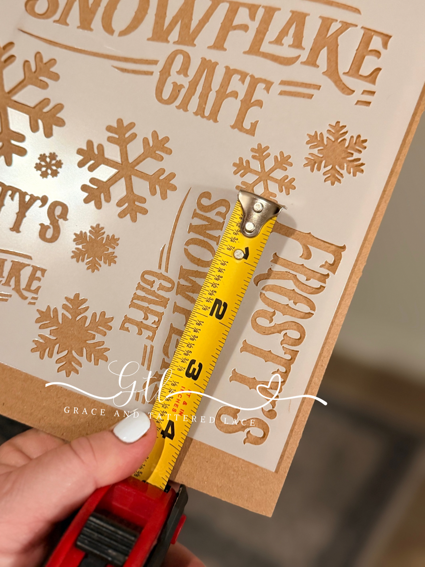 Frosty’s Snowflake Cafe Christmas Stencil #742