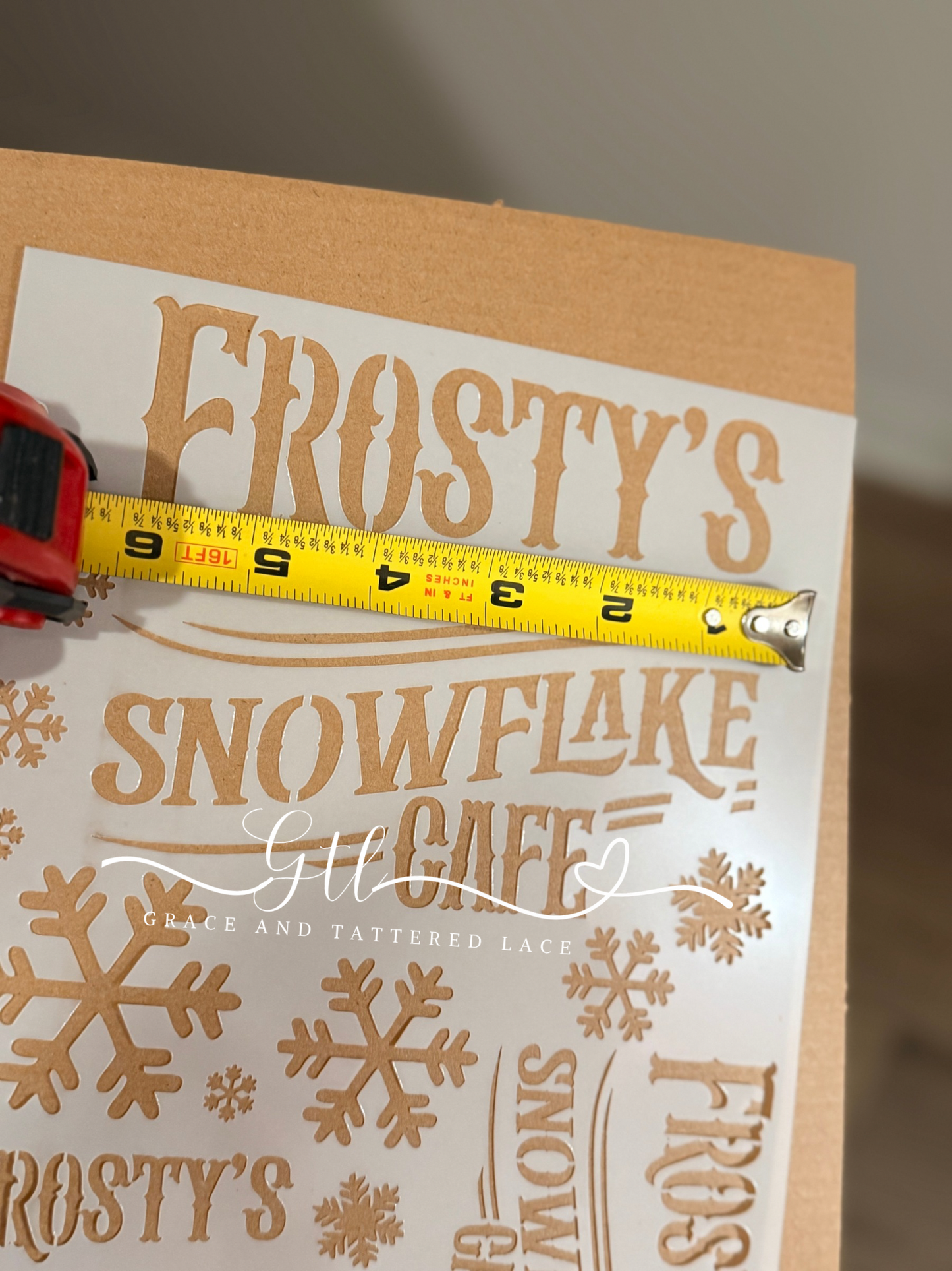 Frosty’s Snowflake Cafe Christmas Stencil #742
