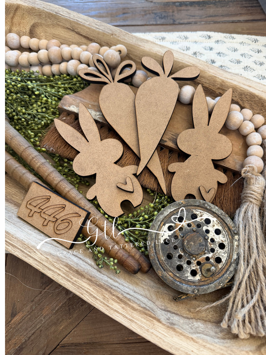 Wonky Bunny & Carrot Dough Bowl Fillers #446