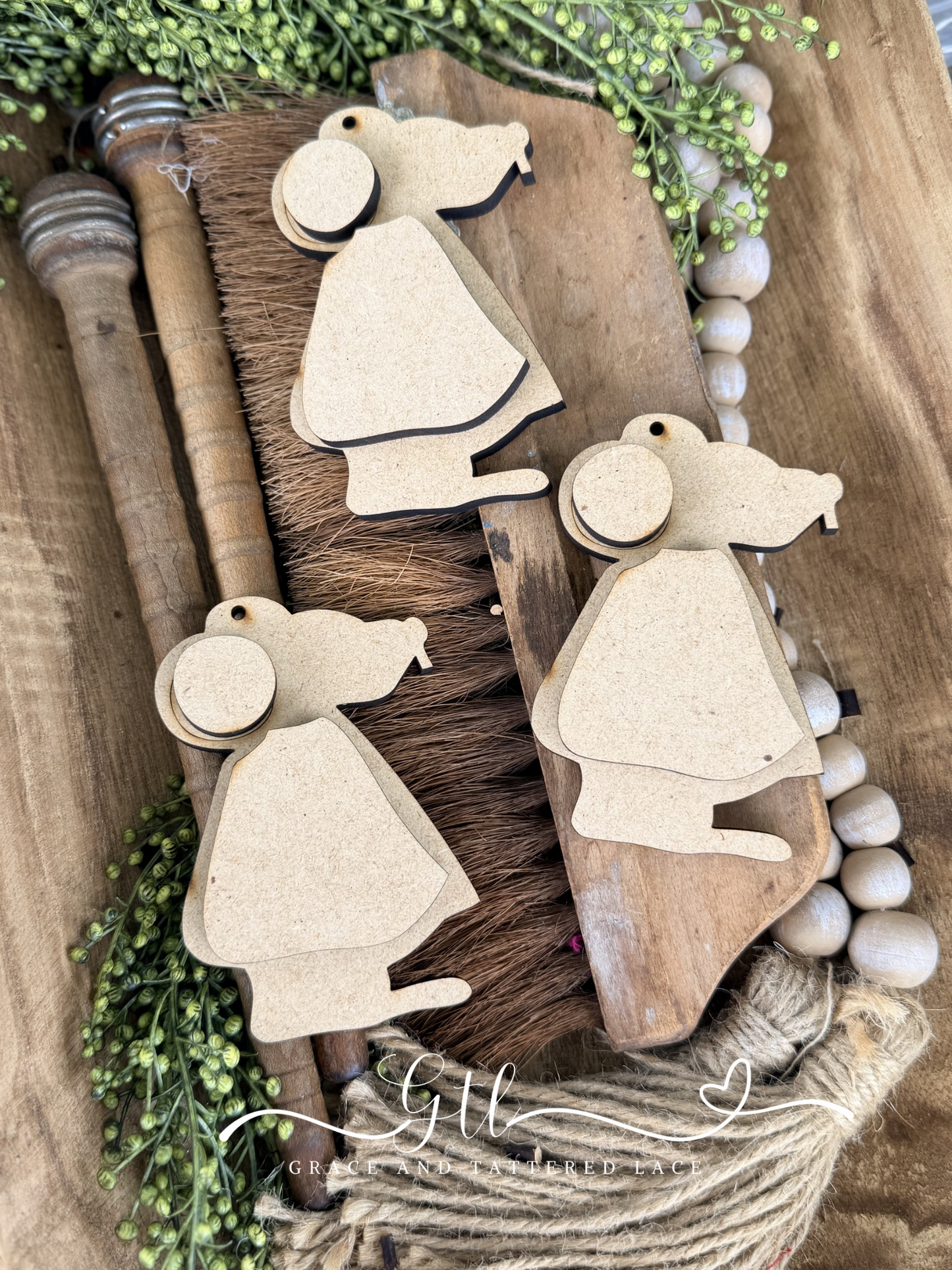 Christmas Mouse Ornament Set (3 piece) 649
