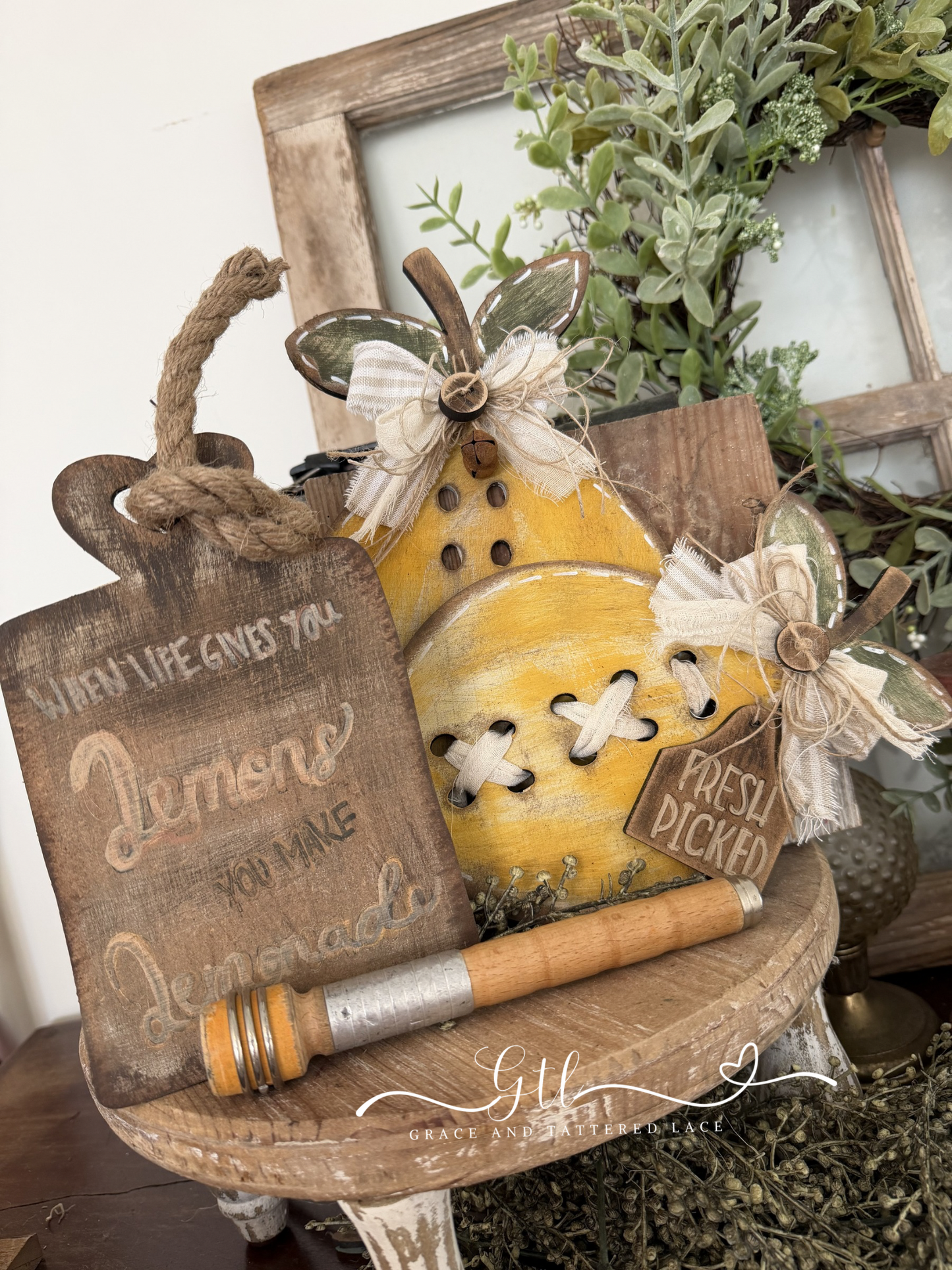 Wonky Stitched Fresh Lemons Set #566