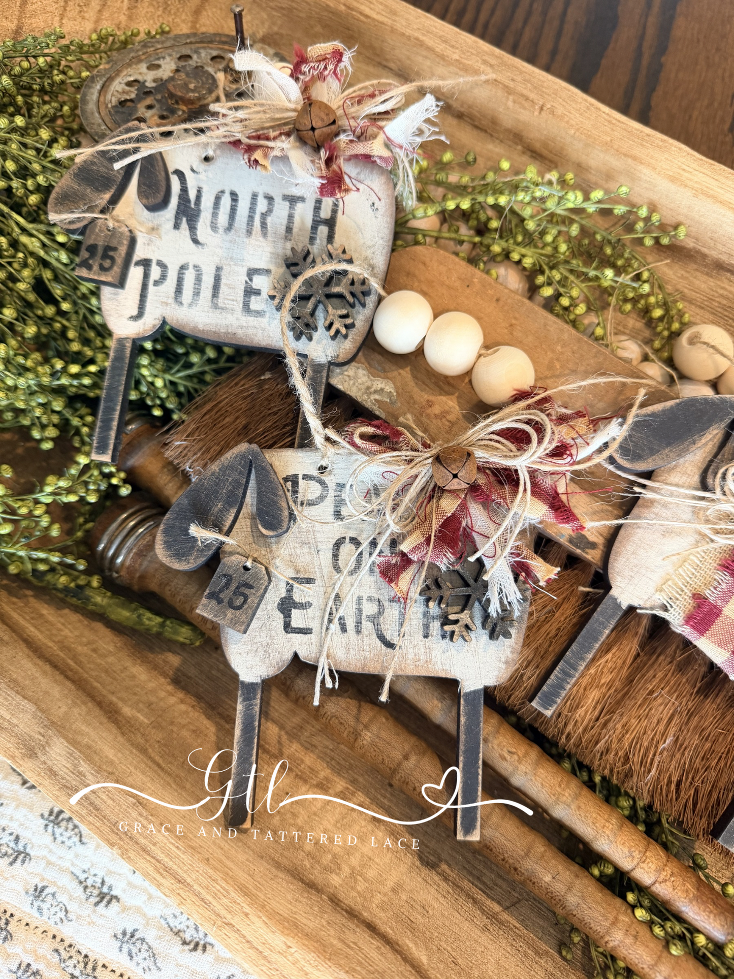 Long Legged Sheep Ornament Set #578