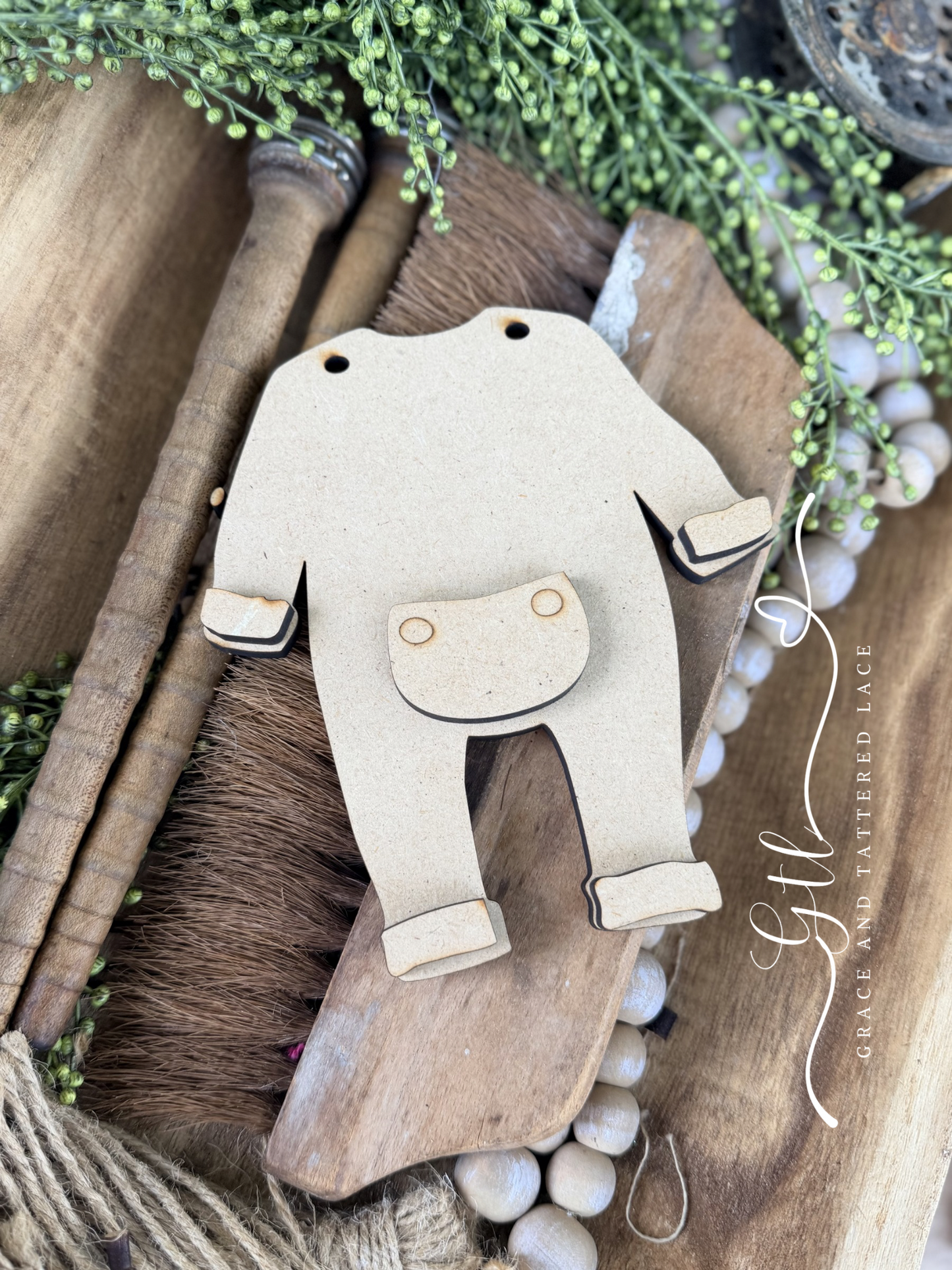 Wonky Whimsical Butt Flap Long John Ornament  667
