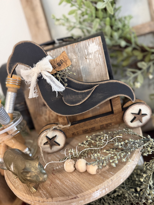 Wonky Chunky Prim Crow Pull Toy #530