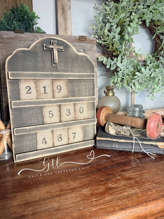 Rustic Vintage Church Hymnal Sign DIY Kit #599