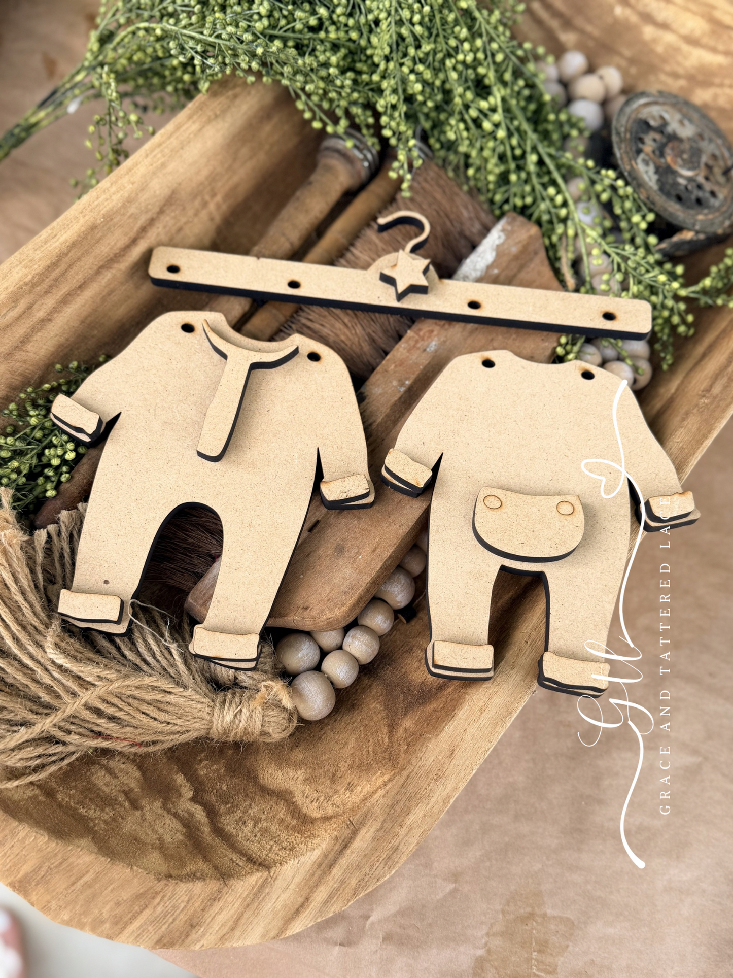 Wonky Whimsical Long John Set of Hanger 663