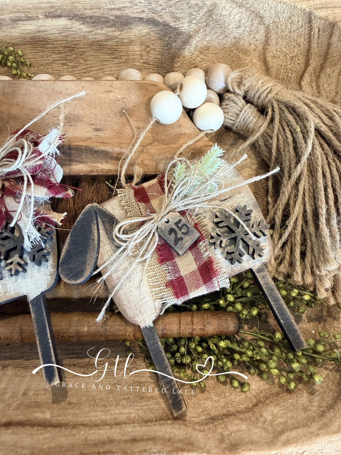 Long Legged Sheep Ornament Set #578