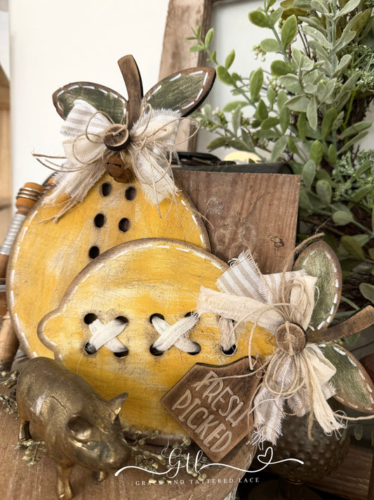 Wonky Stitched Fresh Lemons Set #566