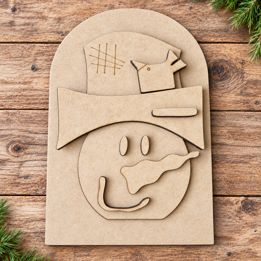 Wonky Snowman with Wonky Nose #219 oval insert unpainted kit