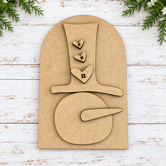 Unfinished MDF Prim/Rustic Snowman #240 Double Layer Oval Interchangeable Frame insert kit