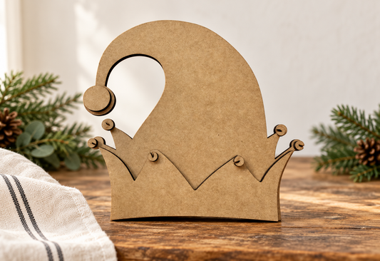 Unfinished wood Elf Hat DIY kit