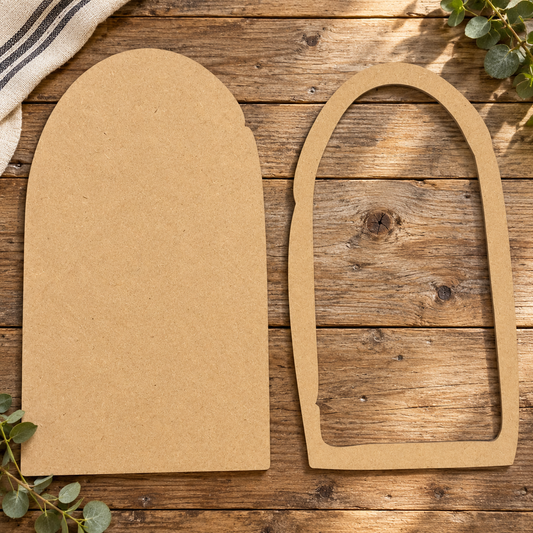 Unfinished wood Oval Vintage Frame 12.5" DIY kit