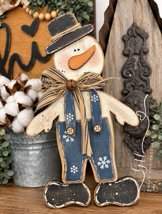 Finished painted Wonky Sam Snowman kit 755 with hat
