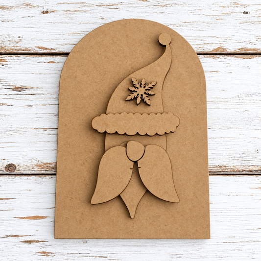 Unfinished MDF Primitive-Rustic Santa Double Layer Oval Frame insert kit