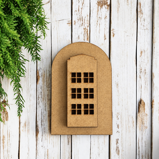Unfinished wood pieces for SMALL Salt House C-Double layer Oval Interchangeable Frame-INSERT ONLY; professional product photo