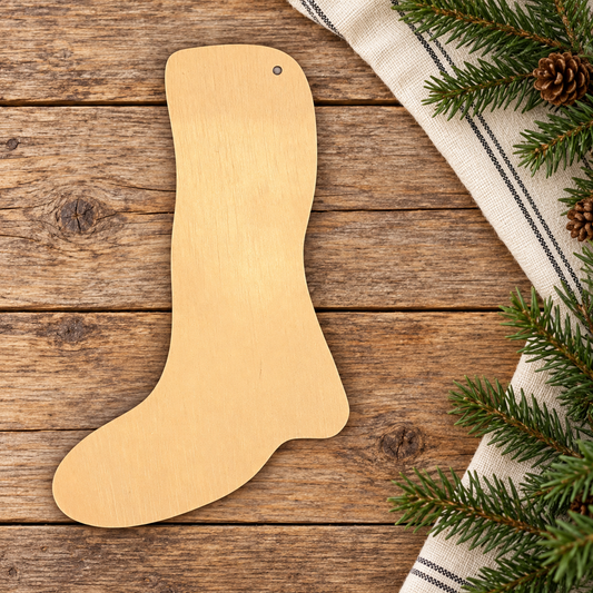 Unfinished wood Vintage Style Stocking DIY kit